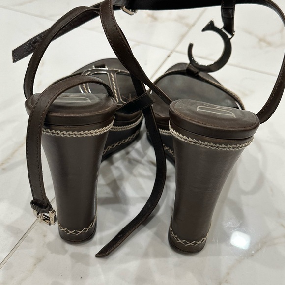 DIOR WOMEN’S SANDALS BLACK LEATHER SIZE 8 - Picture 6 of 6